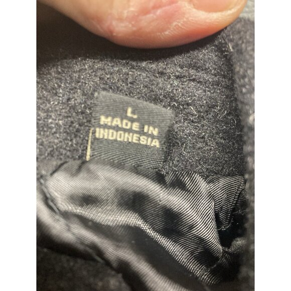 Dockers Wool Jacket Men’s Size Large Black Long Sleeve Full Zip - Picture 3 of 10